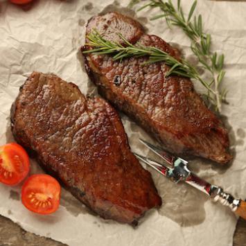 Recette faux-filet aux champignons et pommes de terre